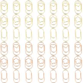 120 шт. 6 стили овальные железные скрепки, клипсы для закладок, Офисные и школьные принадлежности