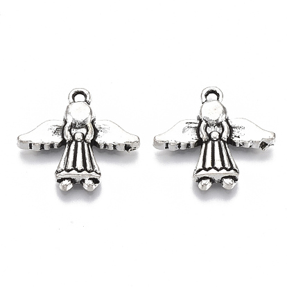Tibetan Style Alloy Pendants, Cadmium Free & Lead Free, Angel