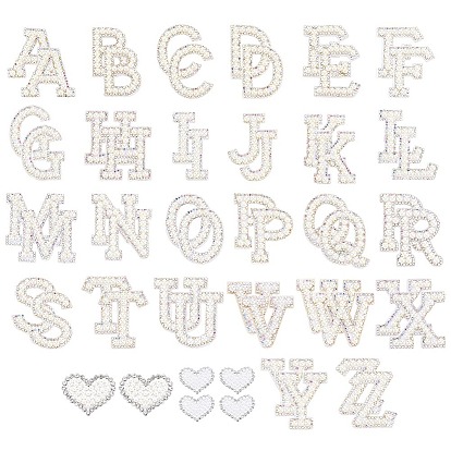 58шт. страз, АБС-пластик, жемчужные украшения, аксессуары, термоклей на спине, аксессуары для костюма, письмо и сердце