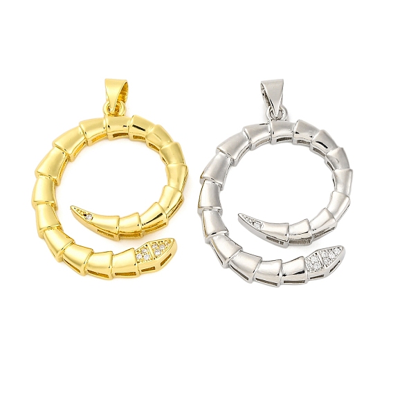 Стойка металлическая латунная микропрофилированная кубическая циркония подвески, без кадмия и без свинца, змея