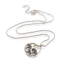 Alloy Pendant Necklaces, with Lobster Claw Clasps, Ring with Mushroom, Lead Free & Cadmium Free