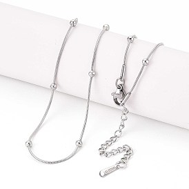 1мм 304 ожерелья-спутники из нержавеющей стали