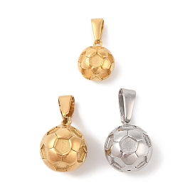 304 Stainless Steel Pendants, Football Charm