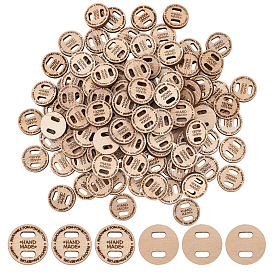 Подвески из неокрашенного дерева, лазерная резка, оборачиваться словом ручной работы