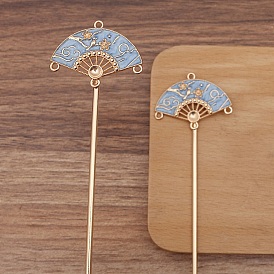 Ancient Style Alloy with Enamel Hair Stick Finding, for DIY Jewelry Accessorie