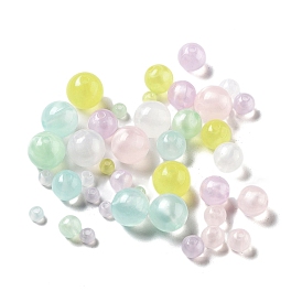 Uv perles acryliques de placage, iridescent, ronde