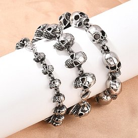 Хэллоуин 304 браслеты-цепочки из нержавеющей стали, череп