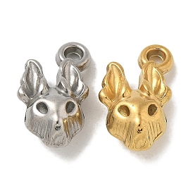 304 Stainless Steel Pendants, Rabbit Charm