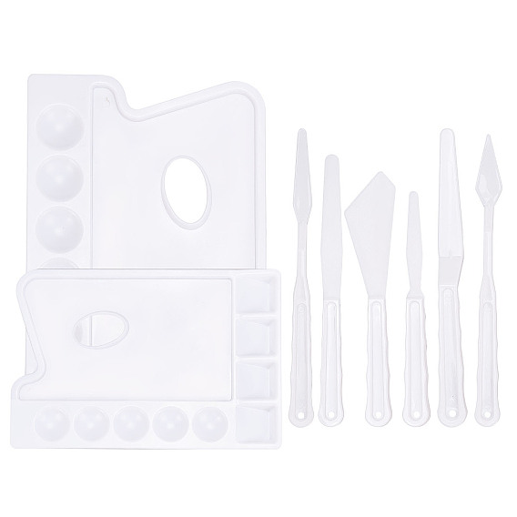 Пластиковый нож для картины маслом, инструменты рисования, с пластиковой акварельной масляной палитрой