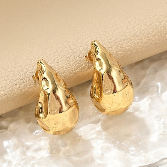 304 из нержавеющей стали серьги, текстурированная слеза