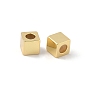 Латунные бусины с силиконом, стойки покрытие, долговечный, без свинца и без кадмия, кубические