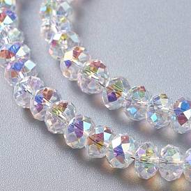Verre imitation perles de cristal autrichien, facettes rondelle