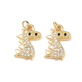 Латунные микро проложить кубического циркония подвески, динозавр прелести, стойки покрытие, долговечный, без кадмия и без свинца, с целью перехода в кольце