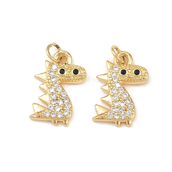 Латунные микро проложить кубического циркония подвески, динозавр прелести, стойки покрытие, долговечный, без кадмия и без свинца, с целью перехода в кольце