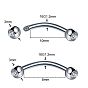 303 изогнутые кольца-штанги из нержавеющей стали со стразами для бровей, хрящевые серьги