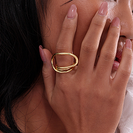 Anillos de puño de plata esterlina con diseño geométrico para mujer