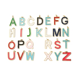 304 комплект подвесок из нержавеющей стали, подвески с буквой az~z, с эмалью и кольцом для прыжков