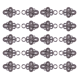20Pcs Knot Zinc Alloy Adjustable Jean Button Pins, Waist Tightener, Sewing Fasteners for Garment Accessories