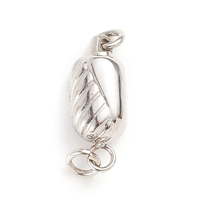 304 Stainless Steel Box Clasps, Oval