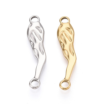 304 подвески-подвески в виде острого перца из текстурированной нержавеющей стали, ионное покрытие (ip)