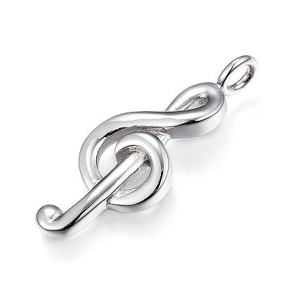 316 Surgical Stainless Steel Pendants, Musical Note