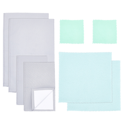 8шт 4 стиль серебряная полирующая ткань, ткань для чистки ювелирных изделий, чистящее средство для стерлингового серебра