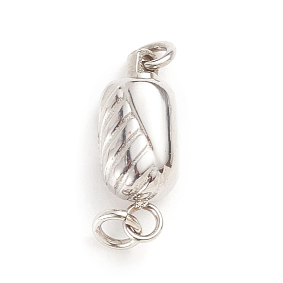 304 Stainless Steel Box Clasps, Oval