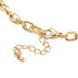 Infinity Cubic Zirconia Bracelets & Necklaces Jewelry Sets, with Brass Chains and Lobster Claw Clasps