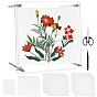 Square Transparent Acrylic Flower Press Plates, with Paper & PET Plastic Dried Flower Leaf Storage Sheets and Blotting Liner Paper