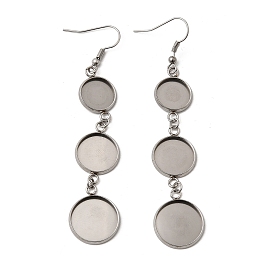 Не тускнеют 304 крючки для сережек из нержавеющей стали, с пустыми оправами для сережек-кабошонов