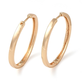 Plain Brass Hoop Earrings for Women, Ring