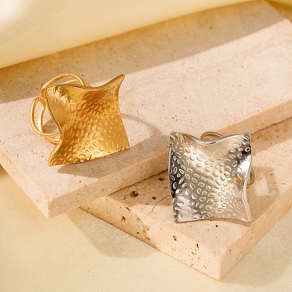 Регулируемые 304 манжеты из нержавеющей стали для женщин, ромб