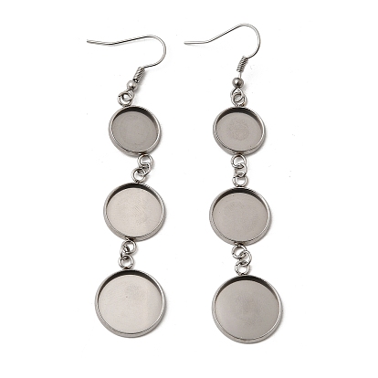 Не тускнеют 304 крючки для сережек из нержавеющей стали, с пустыми оправами для сережек-кабошонов