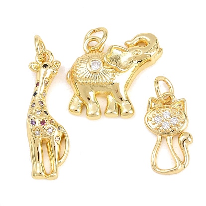 Латунные микропаве прозрачные подвески с фианитом, без кадмия и без свинца