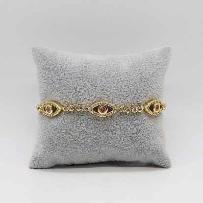 Bohemian Miyuki Ethnic Style Beaded Bracelet Set with Gradient Metal Evil Eye and Heart Charm.