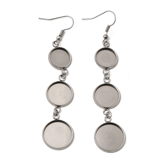 Не тускнеют 304 крючки для сережек из нержавеющей стали, с пустыми оправами для сережек-кабошонов