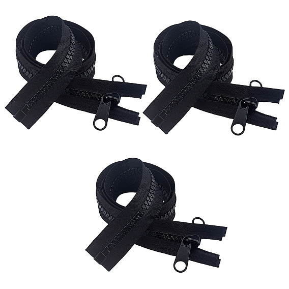 Resin Zipper, with Polyester Cloth, Garment Accessories
