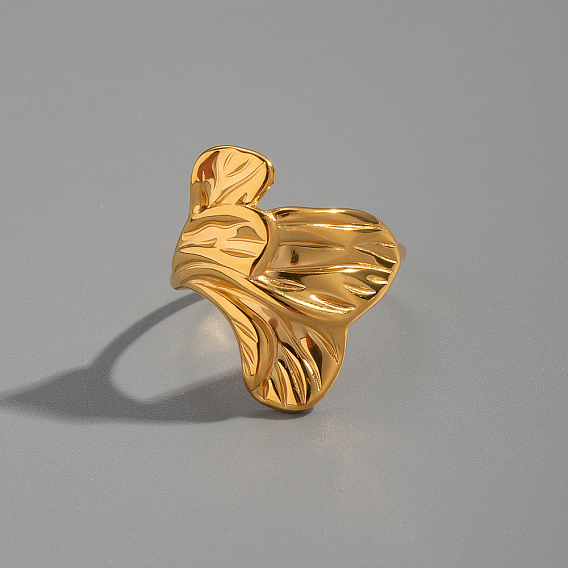 304 кольца для пальцев из нержавеющей стали для женщин, лист, вакуумное покрытие pvd