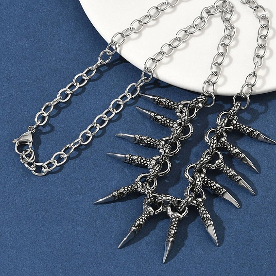 304 ожерелья-нагрудники из нержавеющей стали в форме когтя дракона для мужчин