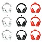 12Pcs 3 Colors Opaque Acrylic Pendants, Earphones Charms