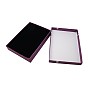 Cardboard Jewelry Set Boxes, For Necklaces, Rings and Earrings, Rectangle, 180x130x33mm