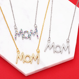 MOM Necklace for Mother's Day - European and American Letter Pendant