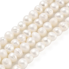 Natural Cultured Freshwater Pearl Beads Strands, Potato