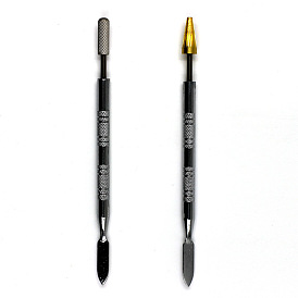 DIY Dual Head Brass Head Leather Edge Oil Gluing Dye Pen, for Leather Craft Tools Double Side