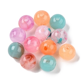 Opaque Acrylic Beads, Round