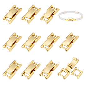 12шт. латунные застежки для часовых ремешков, без кадмия и без свинца, прямоугольные