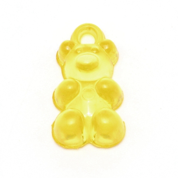 Transparent Acrylic Pendants, Bear