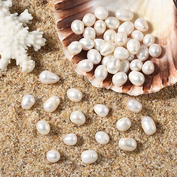 10шт. натуральные пресноводные жемчужные бусины, рис