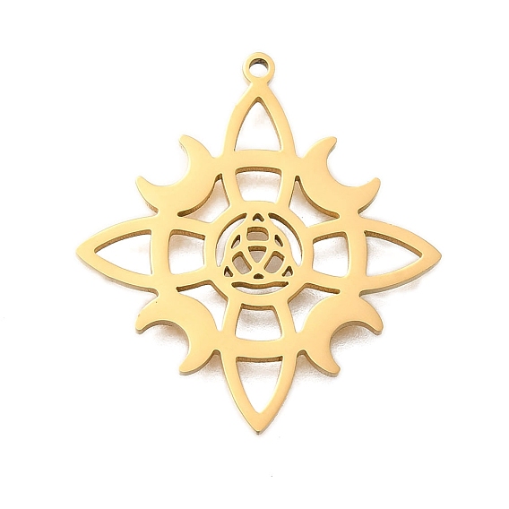 304 подвески из нержавеющей стали, лазерная резка, узел ведьмы с лунным амулетом