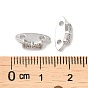 Brass Micro Pave Clear Cubic Zirconia Slide Charms, Bowknot